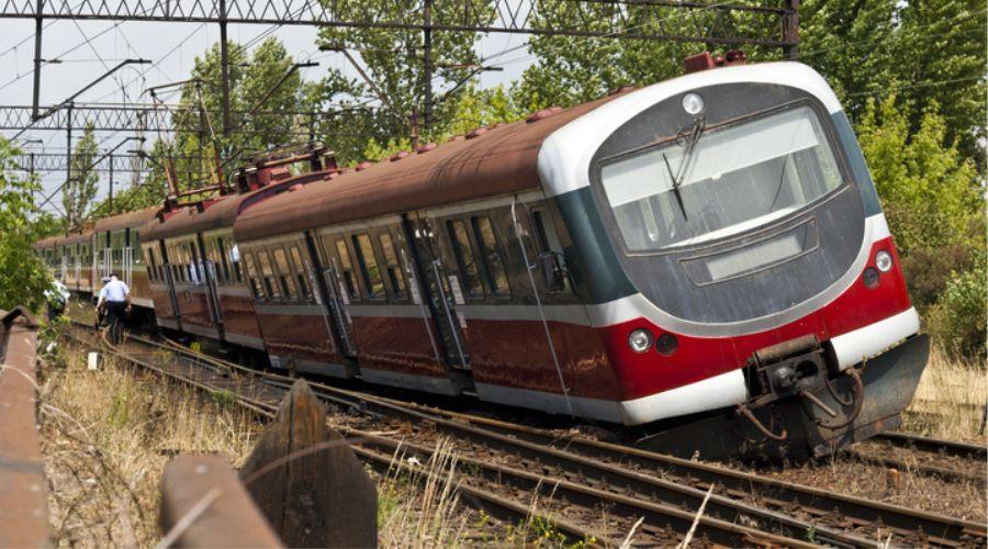 a derailed train